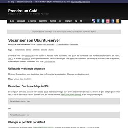 Sécuriser son Ubuntu-server