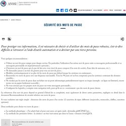 Sécurité des mots de passe