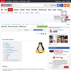 Sécurité - Droits d'accès - GNU/Linux - Iceweasel