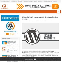 Sécurité WordPress : une check-list pour sécuriser son site