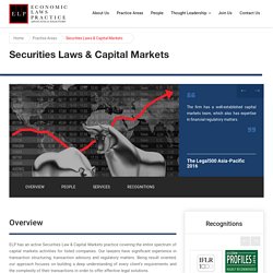 Best Securities Law and Capital Markets Law firm in India - ELP LAW