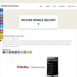McAfee Mobile Security, Mcafee-card-activate for android