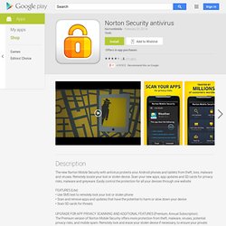 Norton Mobile Security LITE - Google Apps sur l'Android Market