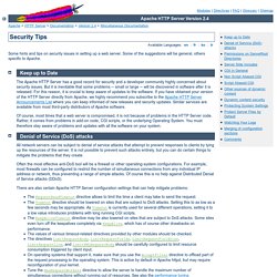 Security Tips - Apache HTTP Server Version 2.4