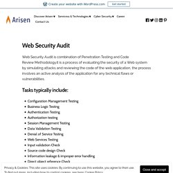 Web Security Audit – Arisen Technologies