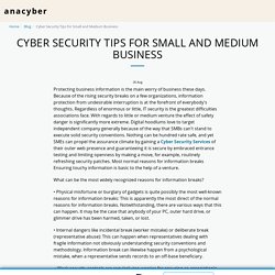 Cyber Security Tips for Small and Medium Business