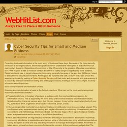 Cyber Security Tips for Small and Medium Business