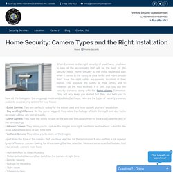 Home Security: Camera Types and the Right Installation