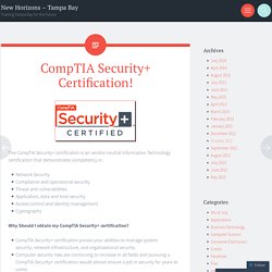 CompTIA Security+ Certification!