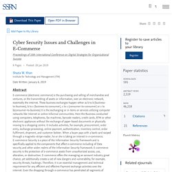 Cyber Security Issues and Challenges in E-Commerce by Shazia W. Khan