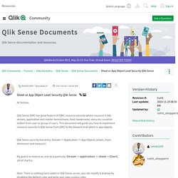 Sheet or App Object Level Security Qlik Sense - Qlik Community - 1485114