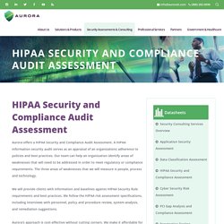 HIPAA Security and Compliance Audit Assessment