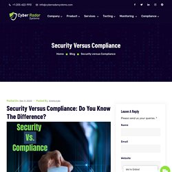 Security Vs. Compliance: Read Difference