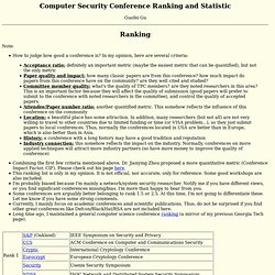 Security Conference Ranking and Statistic