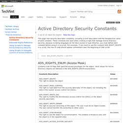 Security Descriptor Constants