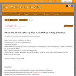 Easy Web Design Tutorials