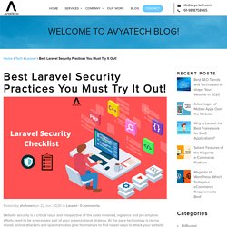Best Laravel Security Features Checklist (2020)