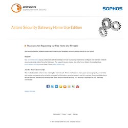 Security Gateway - Free Home Use Firewall