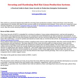 Linux Security: Securing and Hardening Linux Production Systems (Linux Security Cookbook / HOWTO / Guide)