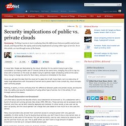 Security implications of public vs. private clouds