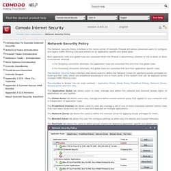 Network Security Policy Interface Comodo Firewall