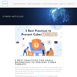 5 Smart Cyber Security Methods against Cyber Threats