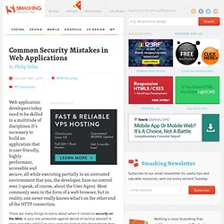 Common Security Mistakes in Web Applications - Smashing Magazine