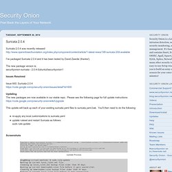 Security Onion: Suricata 2.0.4