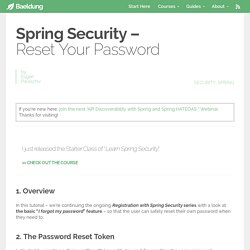 Spring Security – Reset Your Password