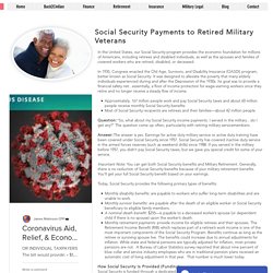 Social Security Payments to Retired Military Veterans