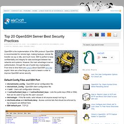 Top 20 OpenSSH Server Best Security Practices
