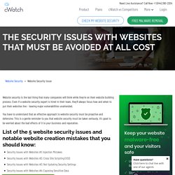 5 Common Website Security Issues and Its Preventive Measures by cWatch