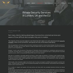 Private security companies in London