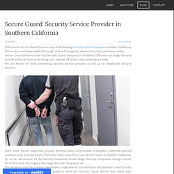 Secure Guard: Security Service Provider in Southern California
