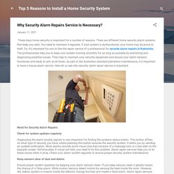 Why Security Alarm Repairs Service Is Necessary?