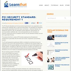 PCI Security Standard: Requirement 1