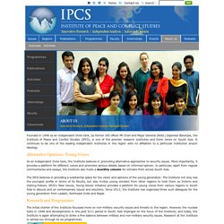 Peace and Security Studies,Peace Research Institute in India,Conflict research Institute in in South Asia