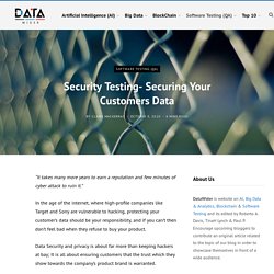 Security Testing- Securing Your Customers Data