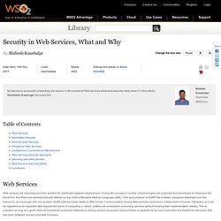 Security in Web Services, What and Why