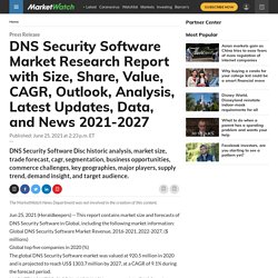 DNS Security Software Market Research Report with Size, Share, Value, CAGR, Outlook, Analysis, Latest Updates, Data, and News 2021-2027