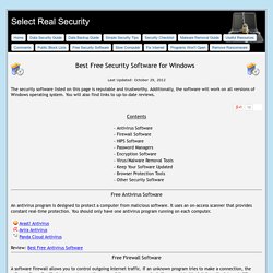 Best Free Security Software for Windows - Select Real Security