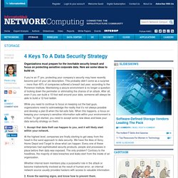 4 Keys To A Data Security Strategy
