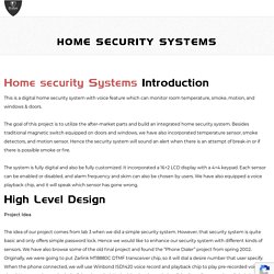 Facts about Home Security Systems