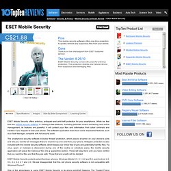 ESET Mobile Security 2012 - TopTenREVIEWS