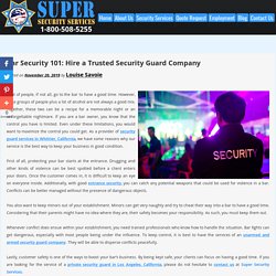 Bar Security 101: Hire a Trusted Security Guard Company