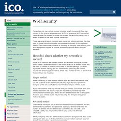 Wi-Fi security: A Guide for the Public