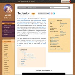 Sedenion — Wikipedia Republished