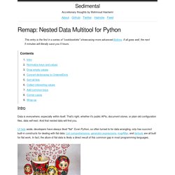 Sedimental - Remap: Nested Data Multitool for Python
