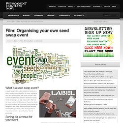 How to put on a seed swap event
