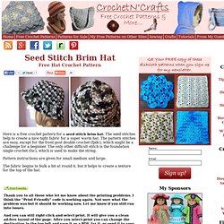 Seed Stitch Brim Hat